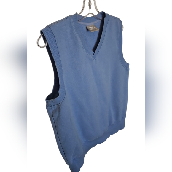 TNA Cozy AF Blue Fleece Academia V-neck Vest size small - Picture 3 of 9